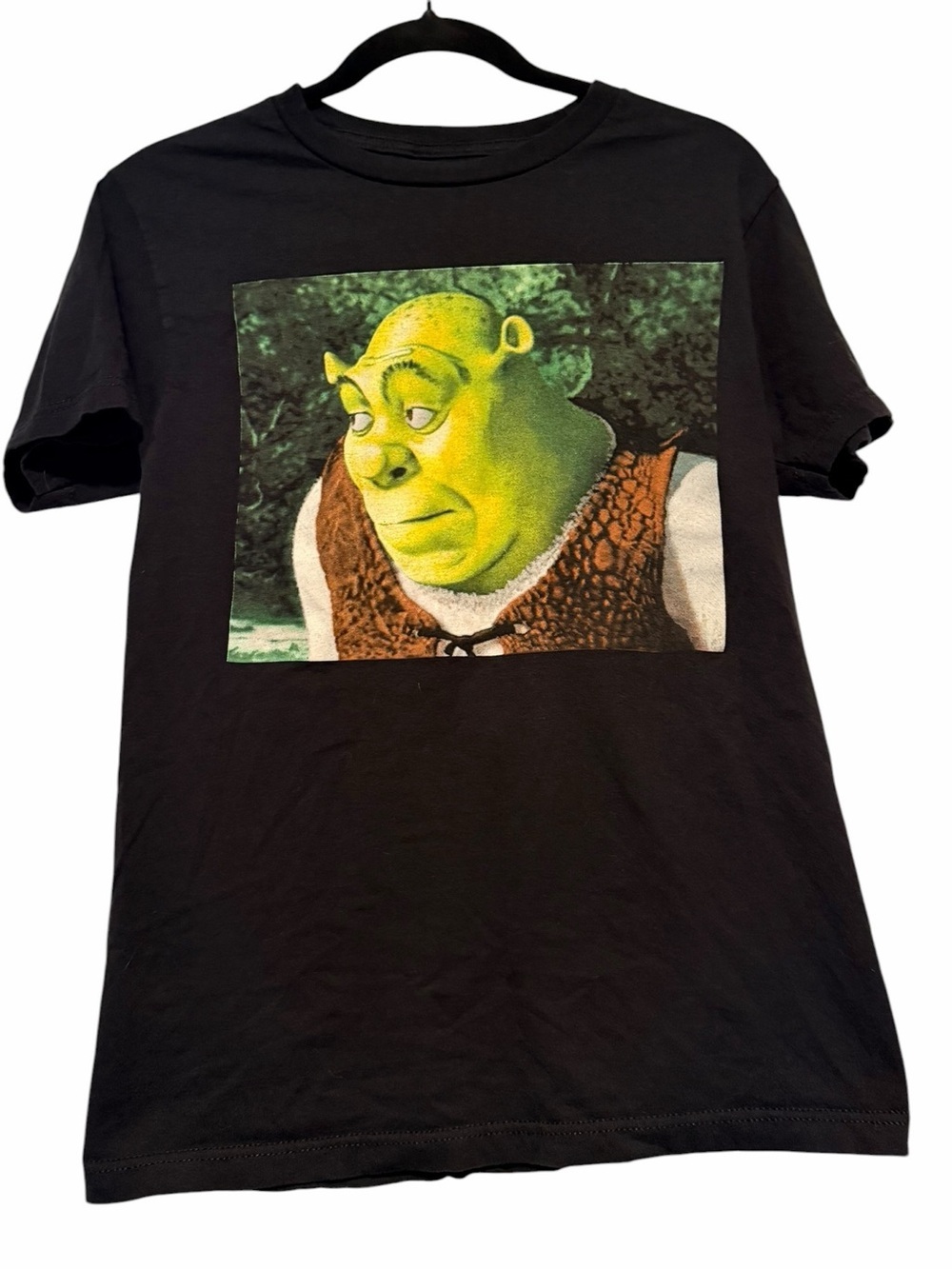DreamWorks Shrek Black Tee with Green Character Print Size Small